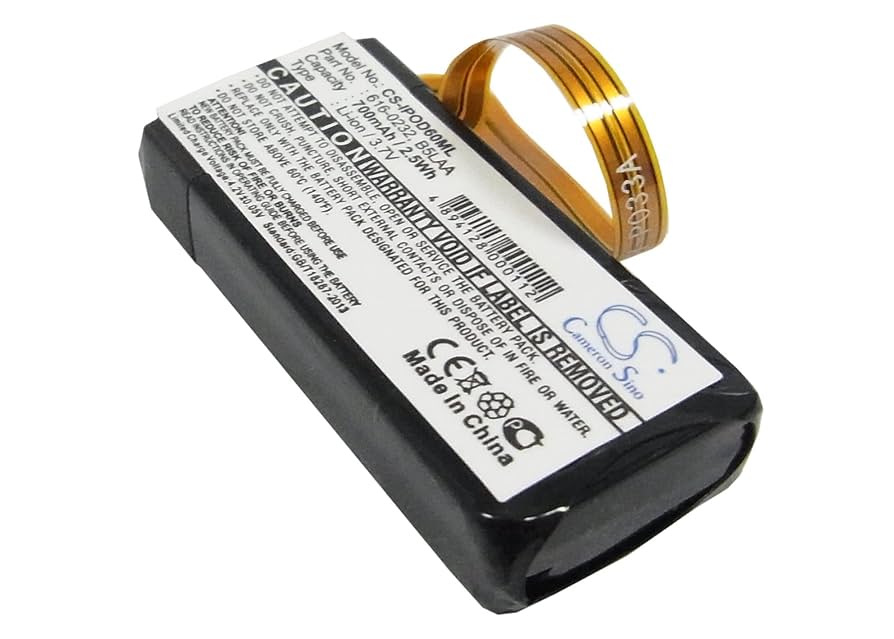Apple iPod Classic 160GB バッテリー新品 MC297J Battery Replacement Compatible for Apple iPod Classic 120GB
